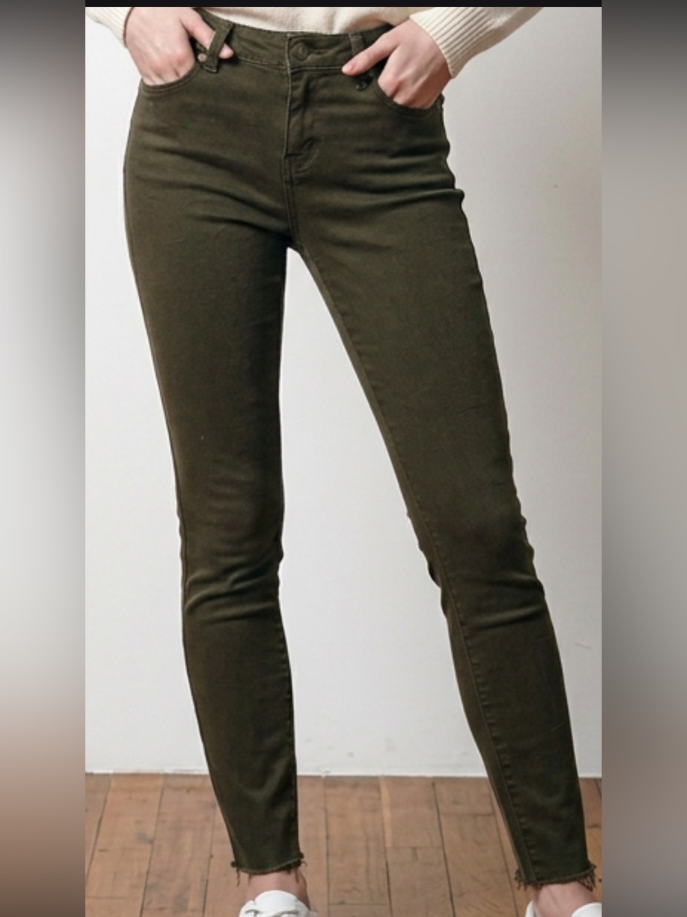 Liverpool | Liverpool Abby High-Rise Ankle jeans in Olive Green NWT size 4/27